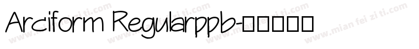 Arciform Regularppb字体转换